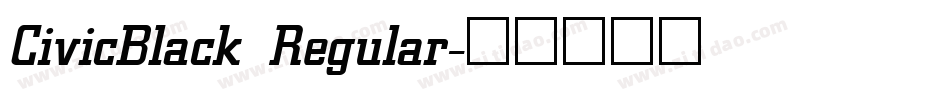 CivicBlack Regular字体转换